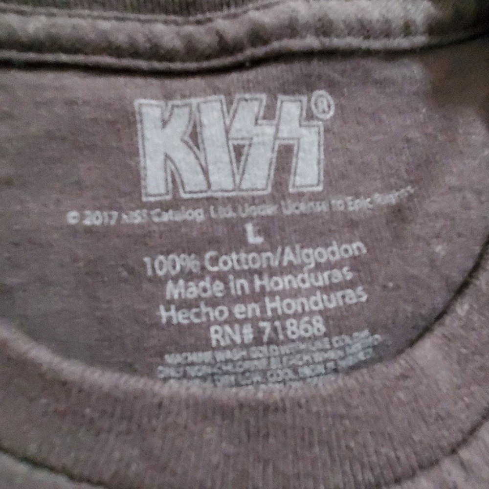 KISS logo black short sleeve concert band tee Lg. - Picture 5 of 6